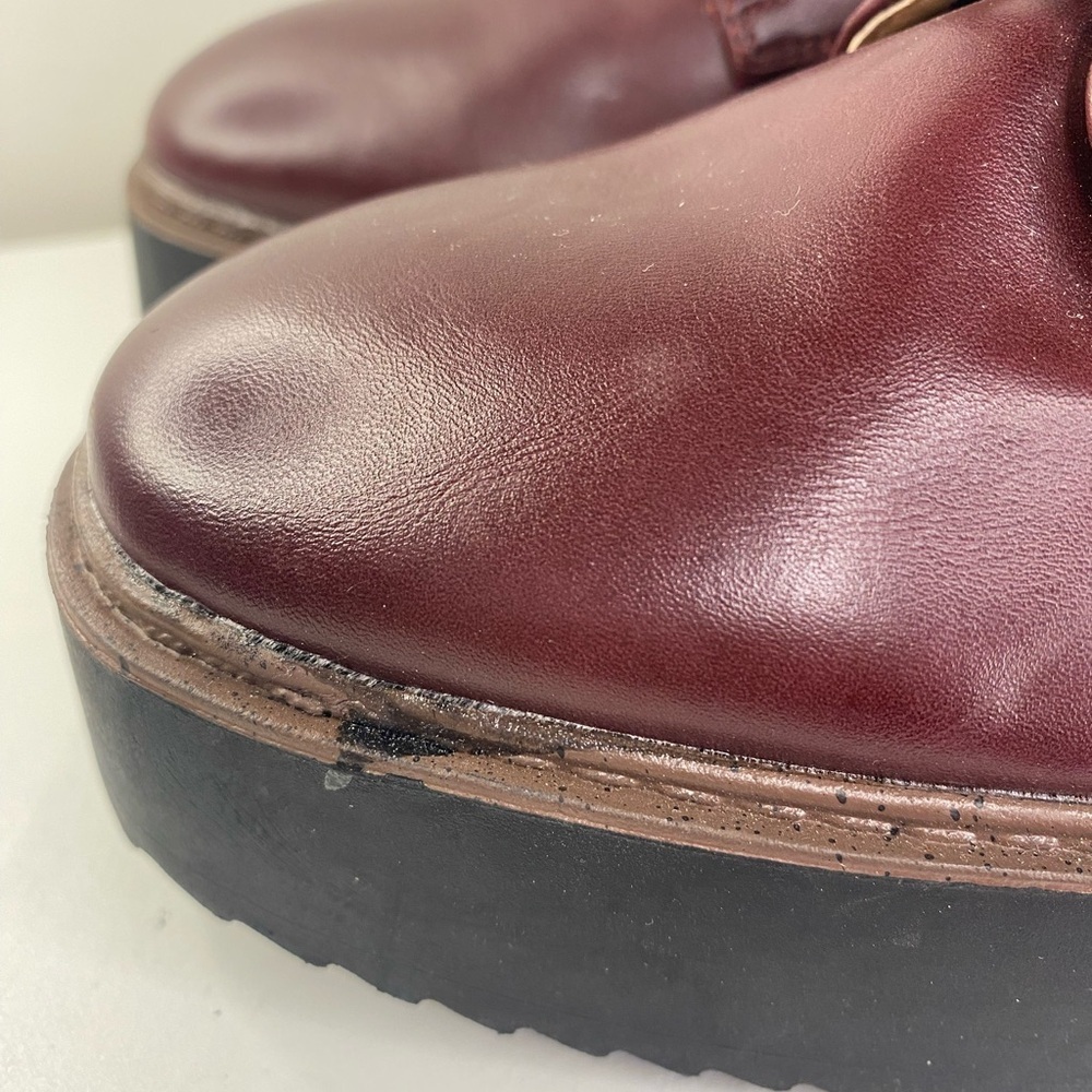 Madden Girl Written Burgundy Platform Oxford Shoes EUC Size 7.5 Goth Grunge - Picture 5 of 15